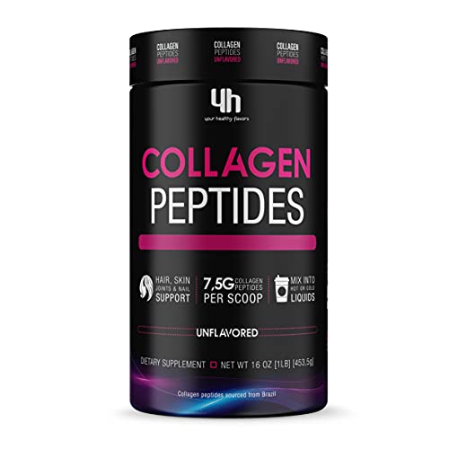 Collagen Peptides Powder - Hydrolyzed for Better Absorption - Non-GMO Verified - Gluten Free - Hydrolyzed Collagen Peptides Type I and III - 16 Oz
