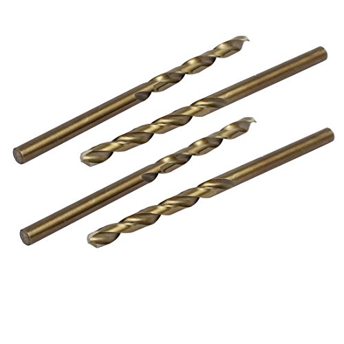 Aexit 4.3mm Drilling Tool Holder Dia HSS Cobalt Metric Spiral Twist Drill Bit Rotary Tool 4pcs Model:58as410qo515