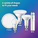 PHILIPS LED 65W BR30 6-Pack Selectable White Multi-CCT 650 Lumen (7.2 = 65W) Dimmable Frosted Flicker-Free Light Bulbs