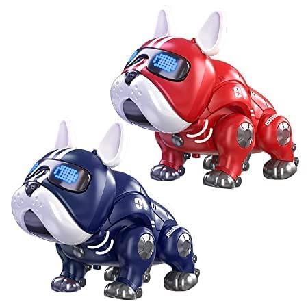 Robot Dog Machine Electric Pet with Glow Eye Rotatable Head and Movable Limbs (Multi Color)