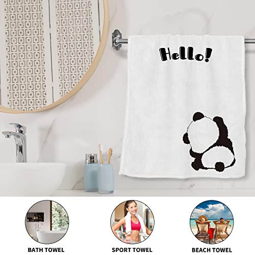 Topcarpenter Decorative Hand Towels For Bathroom, Hello Spring Panda Kitchen Hand Towel Set Of 2, 15 * 30 Inch Soft Fingertip Towel Decortive Hand Towels For Bathroom Kitchen #TOP4