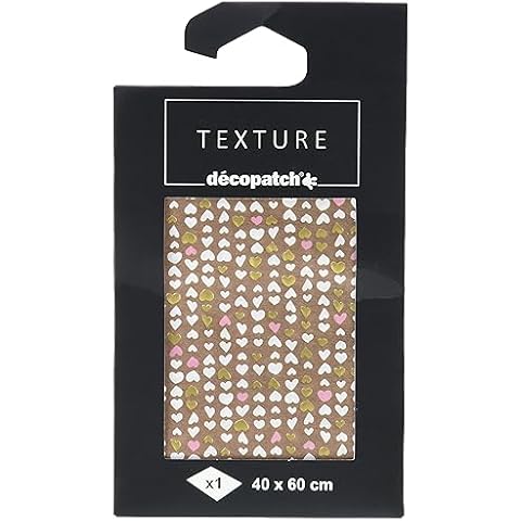 Décopatch Brown & White Hearts Paper Sheet Cover