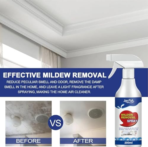 Image of ShineBrew Mold Remover Spray, Mould and Mildew Cleaner for Floors Tiles Roofs Walls Stain Removal Spray, Multi Purpose Powerful Descaling Cleaning Agent for Kitchen, Each 200ml+200ml, Pack of 2