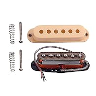 bridge pickup slightly overwound for more bite. tight bottom end and clear highs no noise hand wound humbucker middle pickup for electric guitar middle and neck pickup is reverse wound.