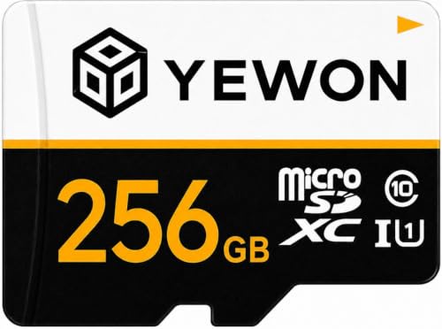 Image of YEWON 256GB MicroSDXC Memory Card | Class 10 A1 Speed | Up to 100MB /s Read Speed | Full HD Video Recording Support | Waterproof, Shockproof | for Smartphone, Camera, Tablet & Gaming Console