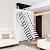 10 ft Wall-Mounted Folding Ladder, Attic Pull-Down Staircase System, 12-Step Loft Retractable Stairs, Suitable for Family Garages, Attics and Basements, Up to 660 Lbs (Black and White, 10ft)