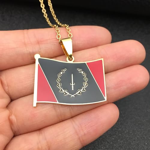 African American Flag Pendant Necklaces for Women Men - Black American Heritage Flag Necklace - African America Jewelrys2