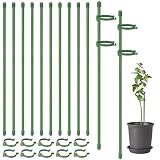 10 Pack Plant Support Stakes Adjustable Garden Single Stem Floral Flower Support Stake Plant Cage Su
