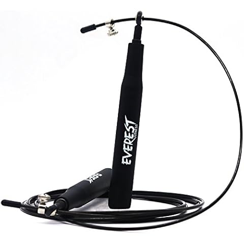 EVEREST FITNESS Skipping Rope, adjustable ball bearing mechanism, anti-slip handles, perfect double-unders, cardio endurance workouts at home in the gym Cover