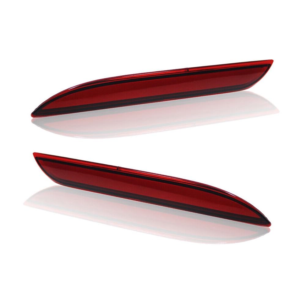 AEDNX 2pcs Tail Light Assembly Set Rear Side Black Red Smoked Lamp Kit for Ford for Mustang 2015-2017 Smoke/Tinted-Lens 12V RRLBLLKFFM2