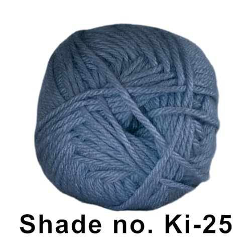 Image of VCR English Blue Yarn, 100 Grams Hank, 190 Meters Length, Acrylic Ball for Crochet and Knitting, Soft Crosia Threads, Pack of 1 Yarn, Suitable for DIY Crafts