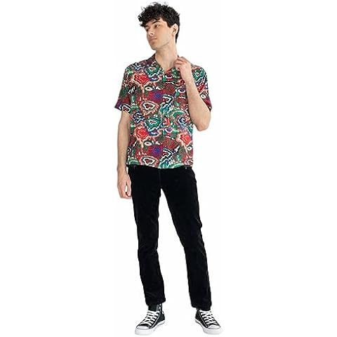 Ragstock Men's Casual Button-Up Printed Woven Shirts Cover