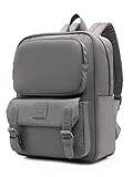HotStyle DULCY Compact Slim Backpack for Women & Teen Girls, Fits 14-in Laptop, Cute Fashionable Vintage bookbag for School, College, Work & Travel, Battleship Grey