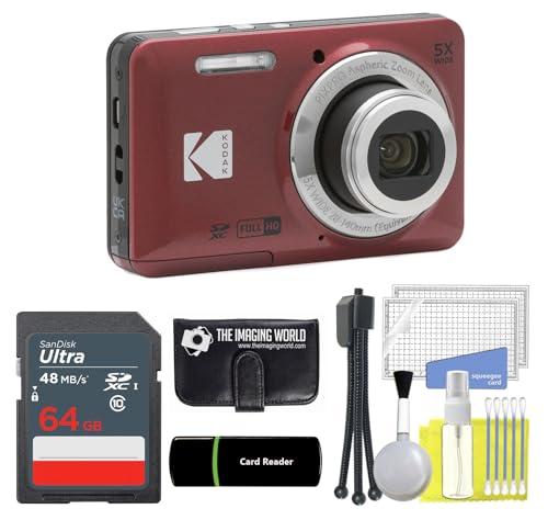 Kodak PIXPRO FZ55 Appareil photo numérique 16 MP Zoom optique 5x 28 mm Grand angle 1080p Full HD Vidéo LCD 2,7