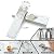 AULIGET 4-Piece Polished White Marble with Gold Peel and Stick Backsplash Wall Tiles, 3" x 12" PVC Faux Stone Stick on Tiles for Backsplash Kitchen, Bathroom, Laundry Room, Camper, Fireplace