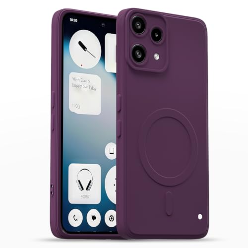 Image of Pikkme Back Cover for Nothing Phone 3a Lite 5G Soft Matte Silicone Mag-Safe Design (Mag-Safe Not Support) Camera Protection | Slim Fit Bumper Cover (Purple)