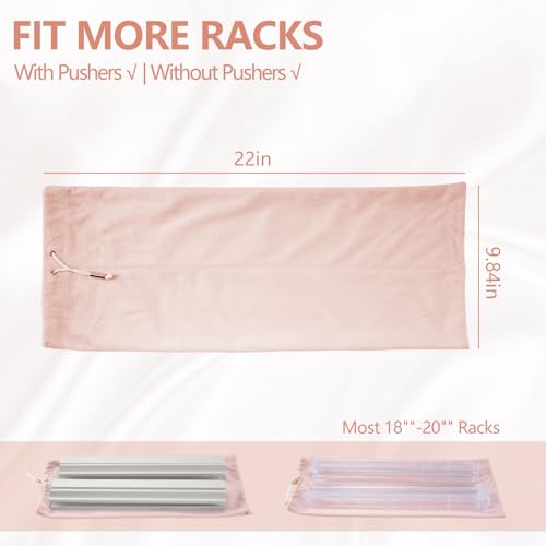 Mahjong Rack con Bolsa de Almacenaje y Empuje, terciopelo rosa miniatura 7