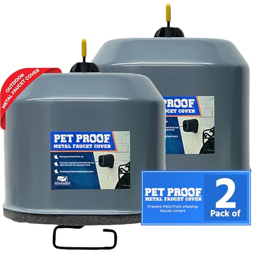 Cold Front Product Metal Faucet Cover - Pet Proof Outdoor Faucet Covers - Hose Bib Covers - Water Spigot Protector - Durable Outdoor Spigot Protection - 5.5" x 6.5" x 5.0" (Pack of 2, Gray)