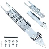 MorningRo Garage Door Bracket Adjustable Garage Openers and Parts Door Reinforcement Bracket, Full Hinge Design, Silver Galvanized Steel