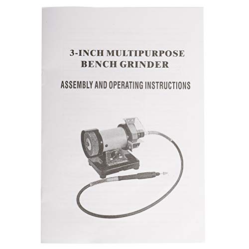 3" Multipurpose Mini Bench Grinder Polisher with 31" Long Flexible Shaft and Accessories, Variable Speed Dial 0-10000 RPM, 110V 150W Single Phase Motor - Image 9