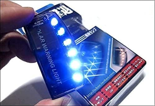 6 LED Car Alarm Warning Light Fake Dummy Solar Power Simulated Security Anti-Theft Flashing Light Car Burglar Alarm Light (Blue) - Thumbnail 4