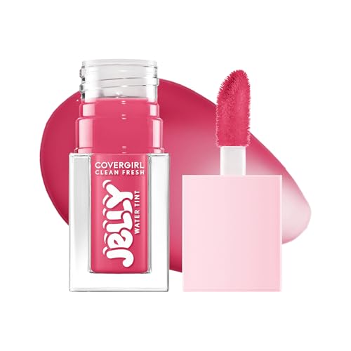 COVERGIRL Clean Fresh Jelly Water Tint, Lip & Cheek Tint, Transfer-Proof, Hydrating - 10 Raspberry Drops (Raspberry Pink) - image 1