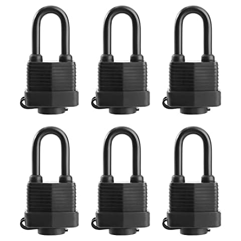 SafiSwords Waterproof Padlocks, Pack of 6 Cover