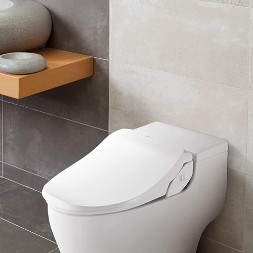 Bio Bidet Slim Two Electric Bidet Toilet Seat Round, Warm Water, Heated Seat, Night Light, Front and Rear Wash, Wireless Remote Control, White Bio Bidet Slim Two Electric Bidet Toilet Seat Round, Warm Water, Heated Seat, Night Light, Front and Rear Wash, Wireless Remote Control, White