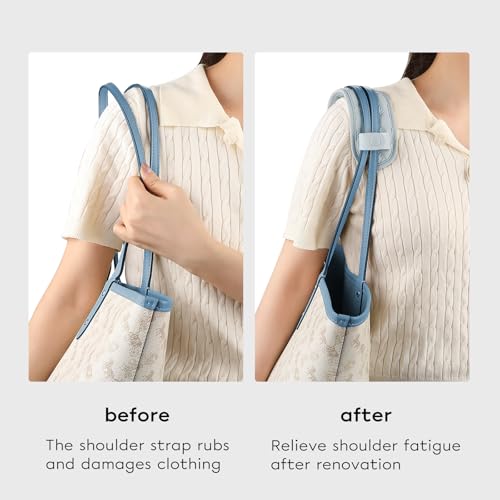 Image of GIVLEFLY Shoulder Strap Pad for Purse and Tote Bags, Soft Nylon Cushion Cover, Snap-On Protector for Flat Handbag & Crossbody Straps