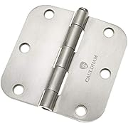 Cauldham (12 Pack) Heavy-Duty 3-1/2" Interior Door Hinges with 5/8" Radius Corners - Satin Nickel