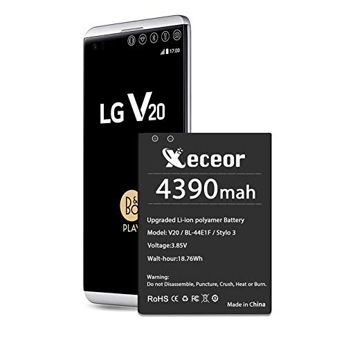 LG V20 Battery, 4390mAh [2021 New Version] BL-44E1F Replacement Battery for LG V20 LG Stylo 3 BL-44E1F H910 H918 LS997 US996 VS995 (2 Years Service)