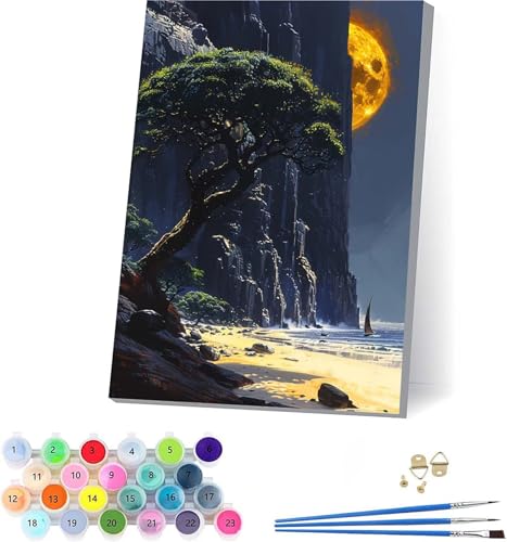 G  yCgoCio[ r[` DIY Paint by Numbers LbghG h G fW^G uVƃANG̋ l̂߂̃NGCeBuȎ z[ ItBX Mtg 70x95cm t[t 3-