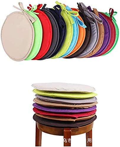 Miniatura 5 de RAILONCH Cojines de silla para interiores y exteriores, cojines de asiento redondos para jardín, patio, hogar, diámetro 15.0 in (2 unidades, azul)