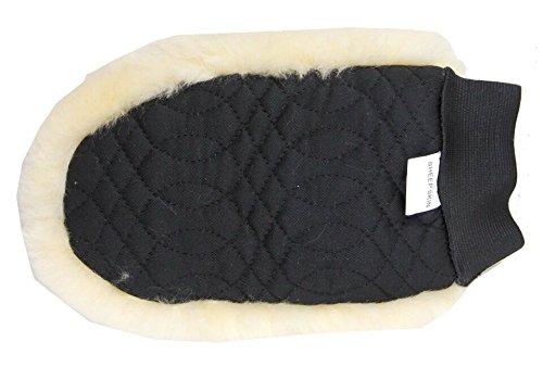 Merauno® Lammwolle Putzhandschuh, aus Qualitäts Merino Lammwolle. Farbe:Natur, Schwarz, Braun, Anthrazit Cover