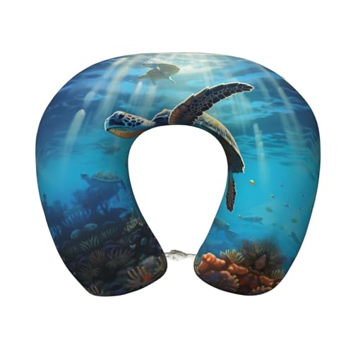 Almohada de viaje con espuma viscoelástica y funda negra miniatura 1