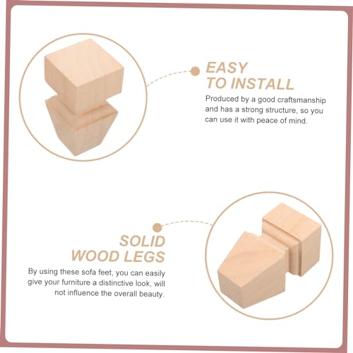 Patas de sofá de madera talladas para solucionar muebles bajos o dañados 5