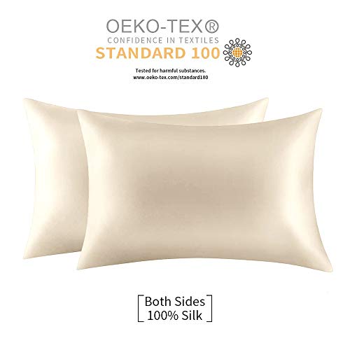 Jocoku 100% Mulberry Silk Pillowcases Set of 2 for Hair and Skin