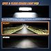 Nilight Flush Mount LED Pods 2PCS 6 Inch 60W LED Work Light Flood Spot Beam Combo Backup Driving Lights Fog Lamp Reverse Grill Mount Lighting for Offroad 4x4 Truck SUV