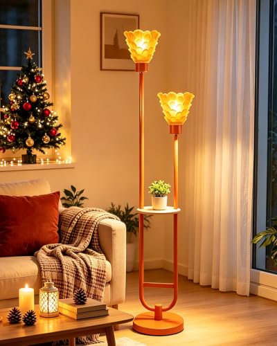 Image of Lightdot Globe Floor Lamp with LED Bulbs Included, Dimmable Floor Lamps,Unique Modern Standing Tall Lamp for Bedroom Living Room /Sofa Beside /Corner Decor-Gold