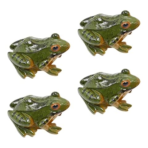 Aynaxcol Miniature Frog Figurine for Fairy Garden and Terrarium Cover