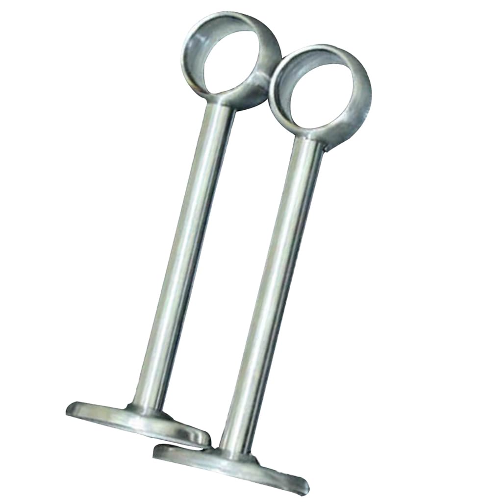 Pixzcsa Efficient Closet Rod Bracket Flange Made With Stainless Steel, 25#