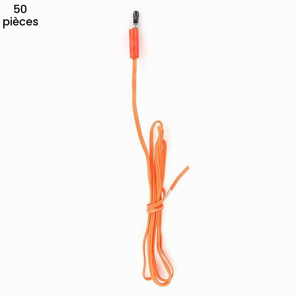 Lot de 50 câbles d'allumage, télécommande sans fil, feux d'artifice électroniques, câble d'allumage, fil de cuivre, câble de système d'allumage (100 cm)