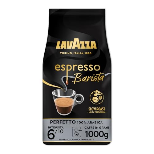 Lavazza Café en Grain Espresso Barista Perfetto, 100% Arabica, Torréfaction Moyenne, Paquet de 1 kg