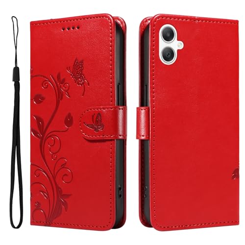 YBFJCE Samsung Galaxy A07 5G�p�P�[�X�A�J�[�h�z���_�[�ƃ��X�g�X�g���b�v�t��PU���U�[�E�H���b�g�P�[�X�ASamsung Galaxy A07 5G�p�ϏՌ��t���b�v�J�o�[�A���b�h
