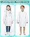 Newcotte 20 Pcs Unisex Kids Lab Coat Bulk Halloween Children Science Doctor White Toddler Costume Boys Girls Cosplay School (Large)