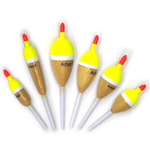Adygil 6 pcs Slip Sticks Fishing Floats, Oval: 1.1/8