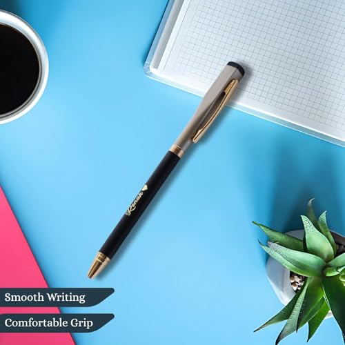 Image of Personalized Pen with Name Engraved I Metal Classy Customized Roller Ball Pens I Comfortable to Hold & Write I Gift for Men & Women Birthday Corporate Gifting (Diamond pen.)