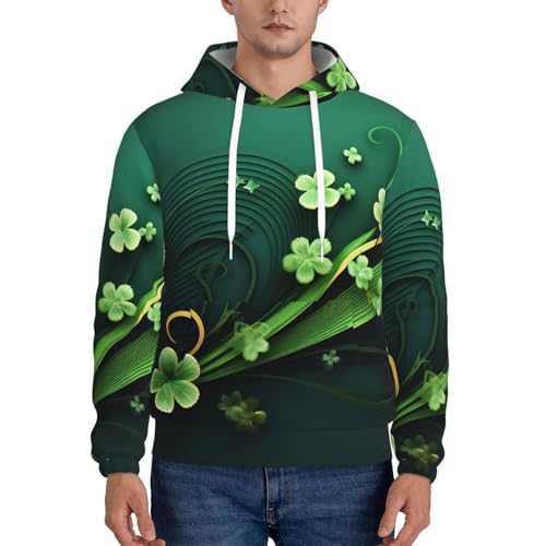 Men's Fleece Pullover Hoodie Long Sleeve Hooded happy st patrick's day Sweatshirt Casual Shirts With Pockets2