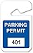 Brady 96265, Rearview Mirror Hanging Tags Stock Parking Permits, Blue 401 - 500, 2 3/4" W x 4 3/" Height x 2.75" Width, Blue, " (100 per Package)
