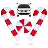 SUPVOX Xmas Vehicle Car Accessories Reindeer Car Decoration Xmas Candy Cane Antler Christmas Hanging Pendant The Red Nose Reindeer Toys Candy Cane Xmas Decor Car Trim Antlers Ornament